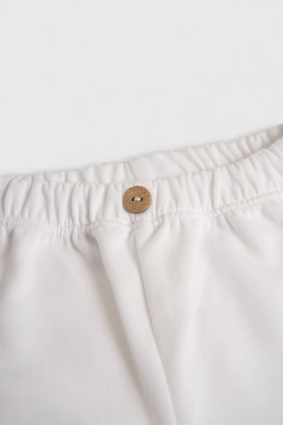 Pamuk Yumuşak Esnek Kumaş Bebek Çocuk Tayt Beyaz