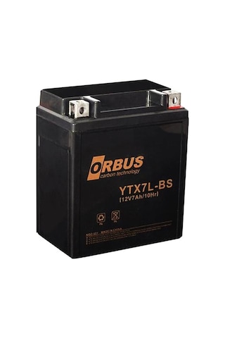 Orbus 12 V 7 Amper Elektrikli Karbon Bisiklet Aküsü Ytx7l-bs