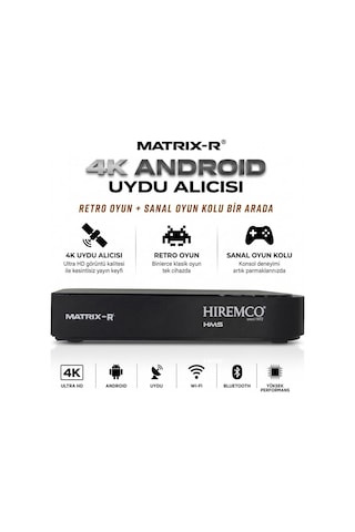 Hiremco Matrix R Android 4k 64gb Android 12 Uydu Alıcısı