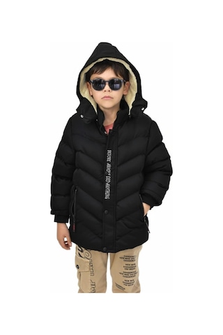 Baglan Erkek Çocuk Kapüşonlu Mont Bs-0411 Siyah