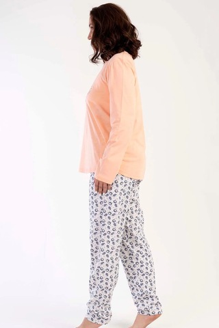 Vienetta 303214 Geniş Büyük Beden Kadın Pijama Takımı Somon V1 Somon