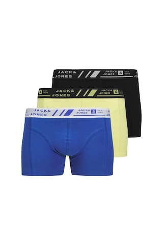 Jack & Jones Jacangus Erkek 3 Lü Set Sarı Mavi Siyah Boxer 12277576 Çok Renkli
