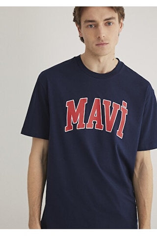 Mavi Mavi Logo Baskılı Koyu Lacivert Erkek T-shirt M0611711-84371 Koyu Lacivert