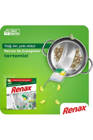 Renax Bulaşık Makinesi Kapsülü Hepsi Bir Arada 80 Li Tablet