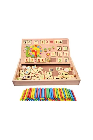 Ahşap Matematik Öğretici Eğitici Zeka Oyunu Sayıları Öğrenme