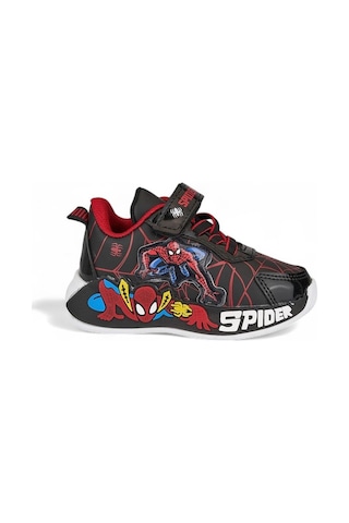 Spıderman 836 Erkek Bebek Işıklı Sneaker Siyah
