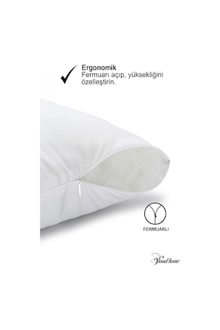 Vionel Home 4 Adet Fermuarlı Antialerjik Yastık Boncuk Silikon Pamuklu Kılıf 900 G