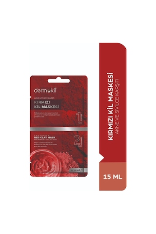 Dermokil Akne ve Sivilce Karşıtı Kırmızı Kil Maskesi 15 ML