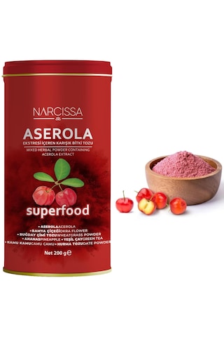 Narcissa Aserola Ekstresi İçeren Karışık Bitki Tozu 200 Gr
