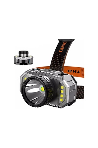 Peakstar Ps-010 800 Lümen Zoomlu Şarj Göstergeli Cob Led Usb'li Şarjlı Kafa Lambası Çok Renkli