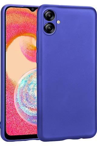 Galaxy Uyumlu A07 Kılıf Zore Premier Silikon Kapak - Saks Mavi Saks Mavi