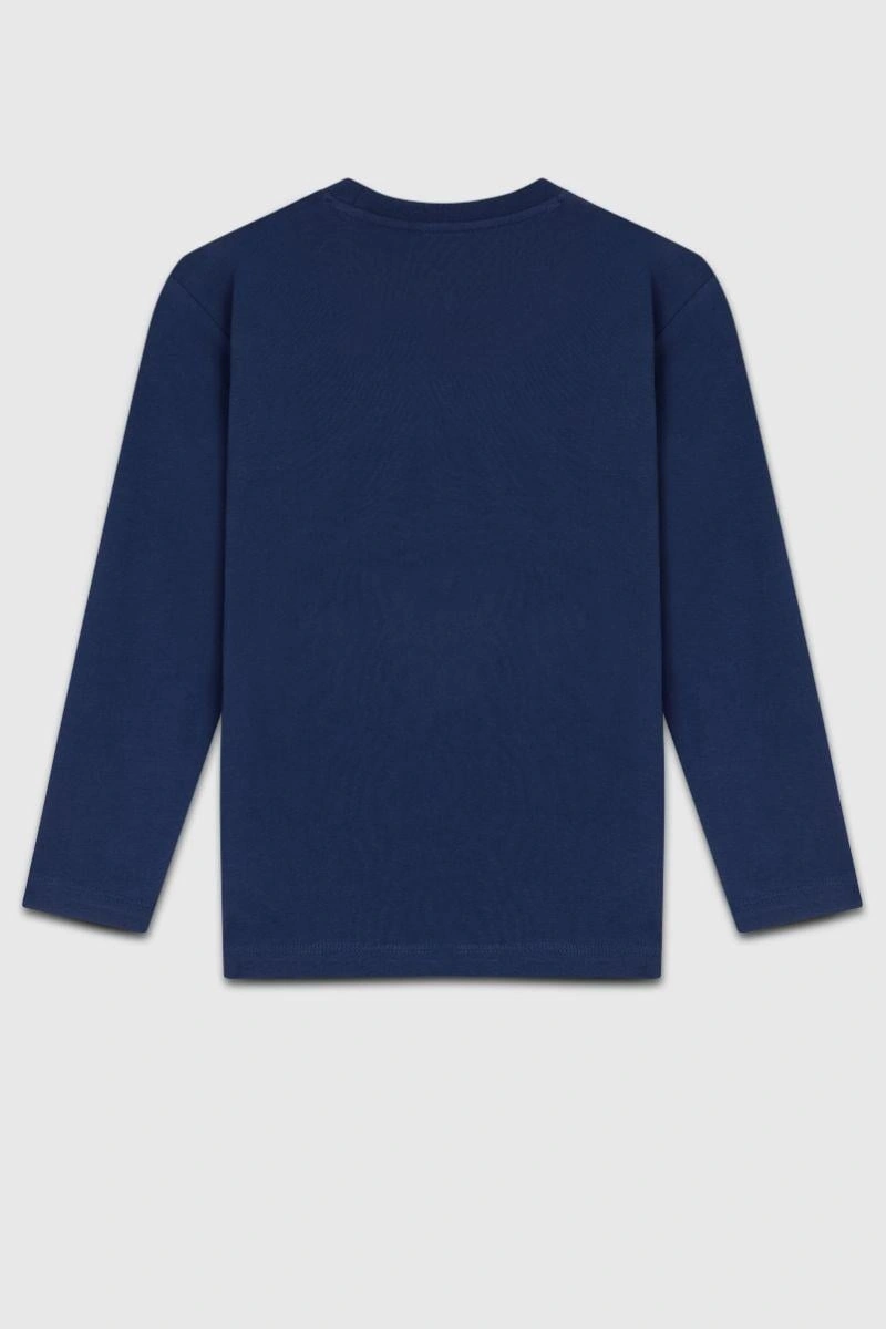 United Colors Of Benetton Kız Çocuk Bnt-g23331 Uzun Kollu Tshirt Lacivert-1871 Lacivert