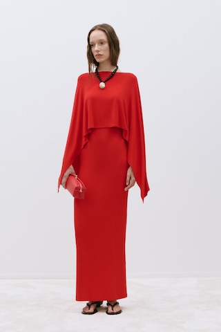 Suud Collection Kırmızı Rae Penye Pelerin