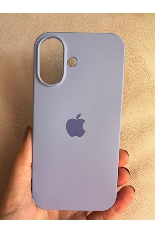 Apple Uyumlu iPhone 16 Plus Logolu İçi Kadife Silikon Lansman Kılıf
