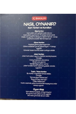 İç Bakalım Kutu Oyunu Eğlenceli Sohbet Ve Tahmin Kart Oyunu Arkadaşlar Ve Aile İçin Parti Oyunu