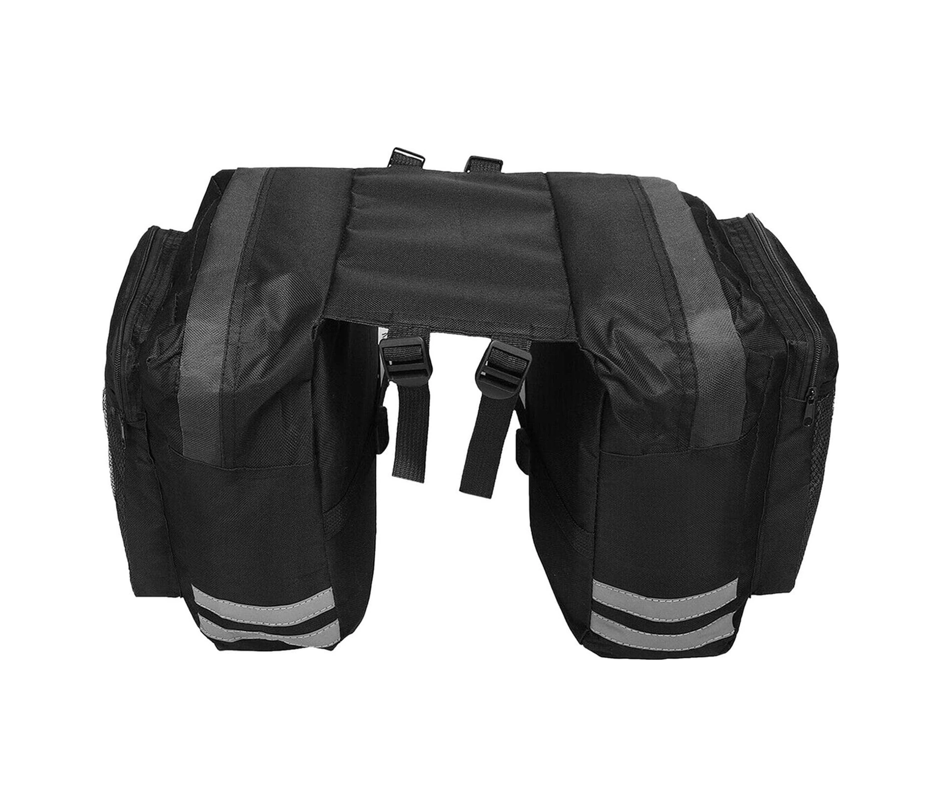 Youtek Bisiklet Arka Raf Çantası, 30l Kapasite, İki Yan Cep, Su Geçirmez Oxford Kumaş, Gece Görünürlüğü Reflektörlü, Yüksek Dayanıklı Taşıma Çantası Siyah