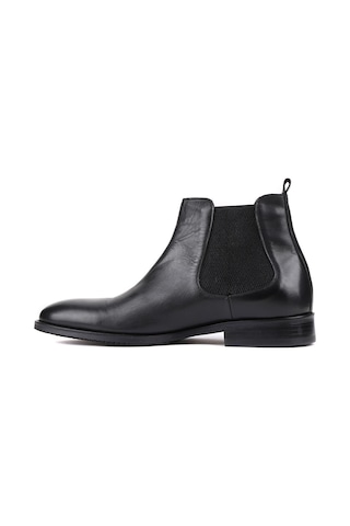 Shoetyle - Siyah Deri Erkek Chelsea Bot 250-201-903 Siyah
