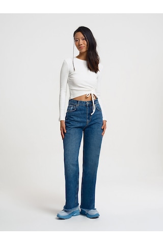 Loft Slim Fit Kadın Top Beyaz