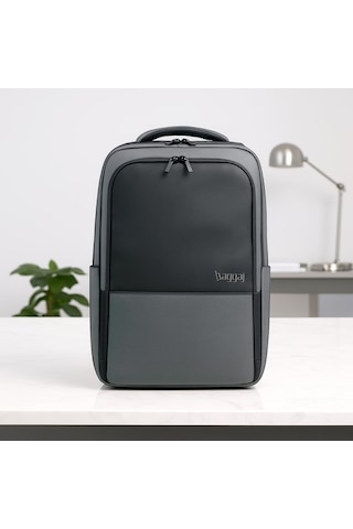Laptop Ve Seyahat İçin İnce Tasarım Sırt Çantası Baggaj S24112 Gri