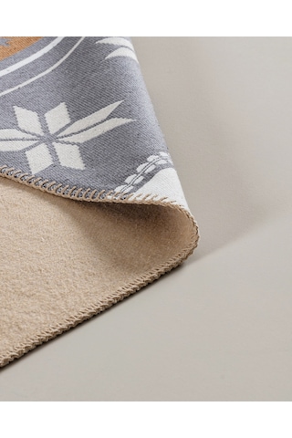 Cascade Pamuklu Saçaklı Dokuma Kilim - Beyaz/bej/antrasit - 120x180 Cm 8684427148594 Çok Renkli