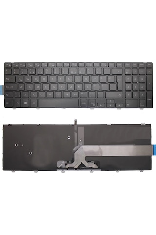Siyah-ışıklı, Notebook Klavye - Inspiron 5755 Model P28e, P28e002 Muadili İle Uyumlu
