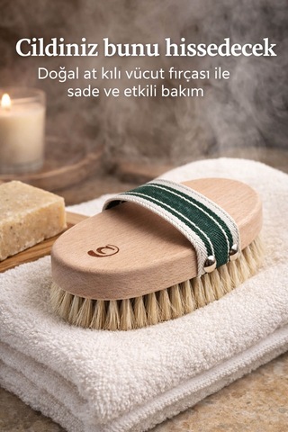 Selülit Karşıtı Doğal At Kılı Fırça