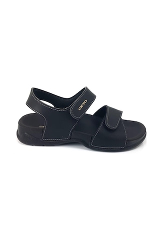 Ceyo Bello-3 Ortopedik Cırtlı Unisex Çocuk Sandaleti Siyah