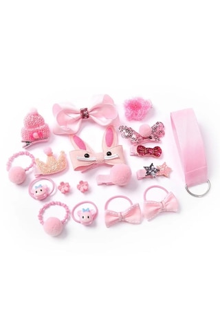 Batu Kız Bebek Ve Çocuk Kutulu Toka Seti Pembe