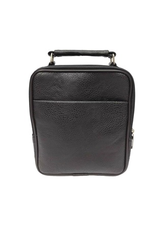 Trg Orta Boy Cakins 21003 Deri Erkek El Çantası Siyah