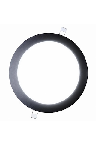 Lampist Siyah Çerçeveli Slim Sıva Altı Panel Led 18w 22 Cm Beyaz Işık Beyaz - Siyah