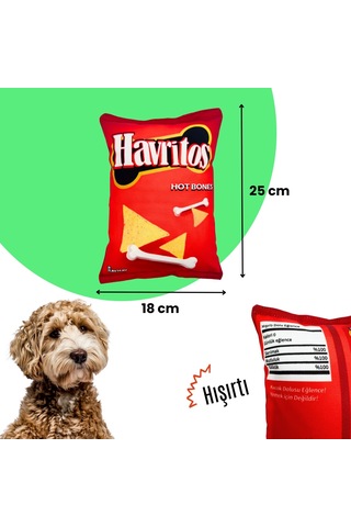 Havhav Havritos Peluş Cips Hışırtı Sesli Köpek Oyuncağı