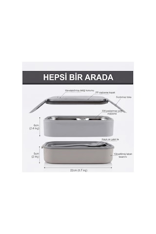 Vagonlife Bl50002-2 Pembe 1400 Ml 3 Bölmeli Paslanmaz Çelik Lunch Box Beslenme Kabı Çok Renkli