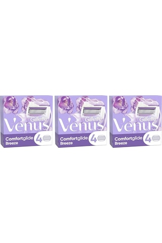 Gillette Venus 4 Comfortglide Breeze 12'li Yedek Başlık 3'lü