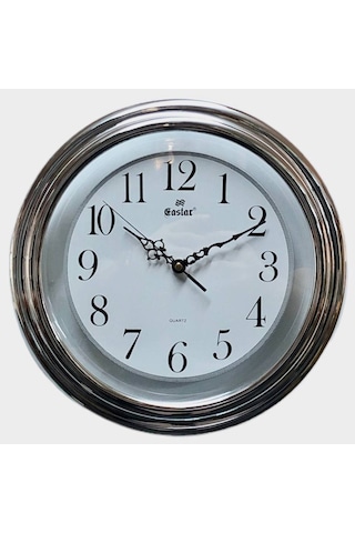 Eastar Şeffaf Görünümlü Metalize Kaplamalı Duvar Saati 626 Kahverengi