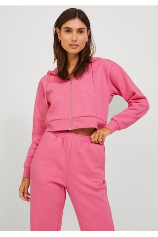 Jack & Jones Kadın Logolu Kapüşonlu Sweatshirt - Abbie 12219609 Carmine Rose Siyah