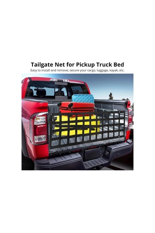 Jeehugo Chevrolet, Ford, Toyota, Ram İçin 4 Kanca İle Kolay Kurulumlu 60x18 İnç Polyester Arka Yük Bölgesi Ağ Bandı