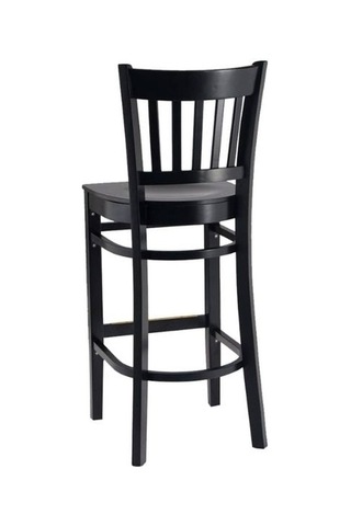 Roma Ahşap Bar Sandalyesi Siyah
