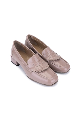 Tamer Tanca Kadın Hakiki Deri Vizon Rugan Loafer Ayakkabı 1161 7206 Bn Ayk Sk25-26 Vızon Krsk Rgn Vizon