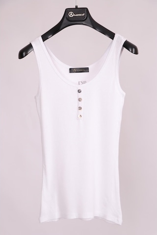 Beyaz Kalın Askılı Düğme Detaylı Pamuk Slim Fit Atlet T-Shirt