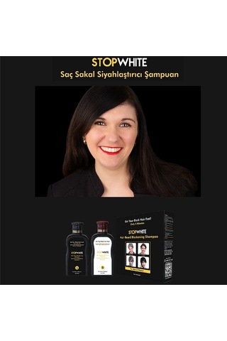 Stop Whıte Saç Sakal Siyahlaştırıcı Şampuan Seti 400 Ml (480877199)