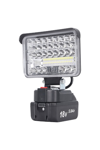 Tenfowee 144w 7200lm 6500k Led Çalışma Lambası - 18v Pil Uyumlu, Çok Açı Aydınlatma, Taşınabilir, Dış Mekan Kamp Balıkçılık Için