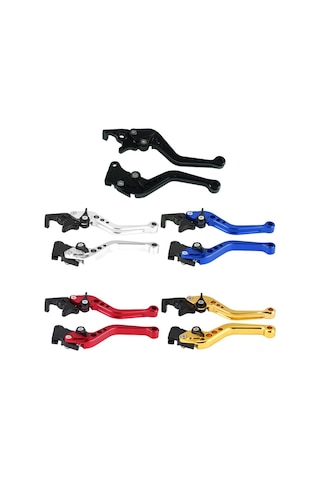 Ranyeek Motosiklet Alüminyum Fren-kole Farı Seti 6 Pozisyon Ayarlanabilir Grip Ve Tork Korumalı Grips İle Gümüş