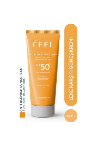 The Ceel Leke Karşıtı Tüm Ciltler Için Yüksek Korumalı Spf 50+ Güneş Kremi Glutatyon Etkili 50 ml