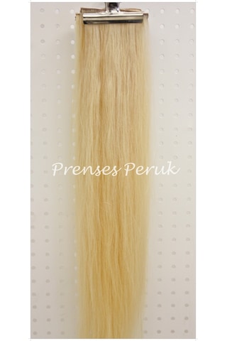 Gerçek Saç 60 Cm Platin Çıt Çıt