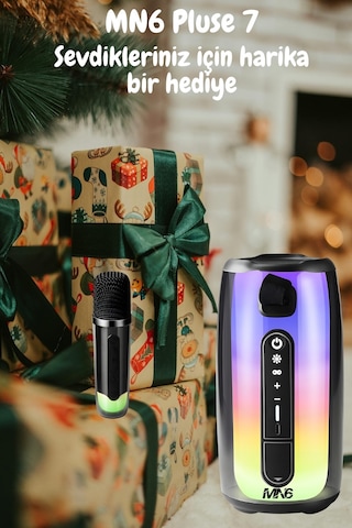 Pluse 7 Mikrofonlu Ses Bombası/yankısız Kablosuz Mic/hoparlör/10 Saat Oynatma/1 15 W B5.3 Uyumlu