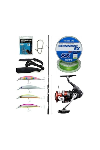 Yek Outdoor Spin Olta Seti Shimano Kamış Fx Xt Spinning Moderate Fast 2,70m 14-40g 2pc&shimano Sienna 3000 Fg Spin Makinesi