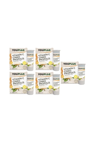 Youplus Vitamin C Çinko Propolis 20 Efervesan Tablet 5 Adet