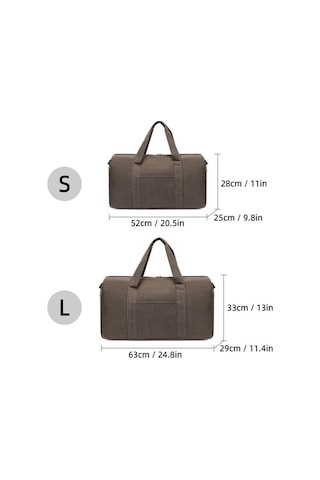 Willowhaven Küçük Boy Kaki Renk Hafif Dayanıklı Bez Seyahat Çantası Haki