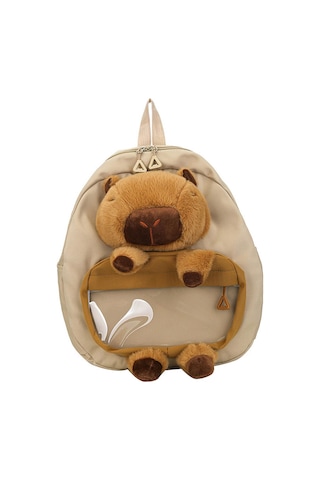 Homyl Capybara Sırt Çantası Doldurulmuş Hayvan Tatil Haki