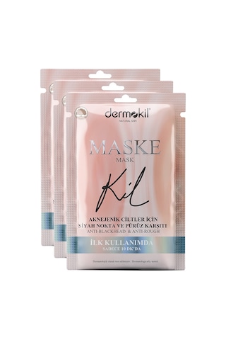 Dermokil Siyah Nokta Sivilce Karşıtı Yüz Maskesi 15 ml x 3 Adet
